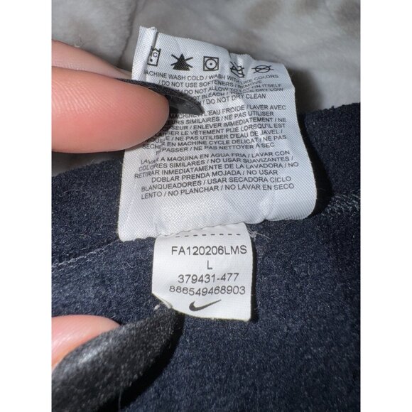 Nike Therma-Fit Pants Men’s Size Large Bungee Ankles Dark Blue Polyester - Picture 10 of 10